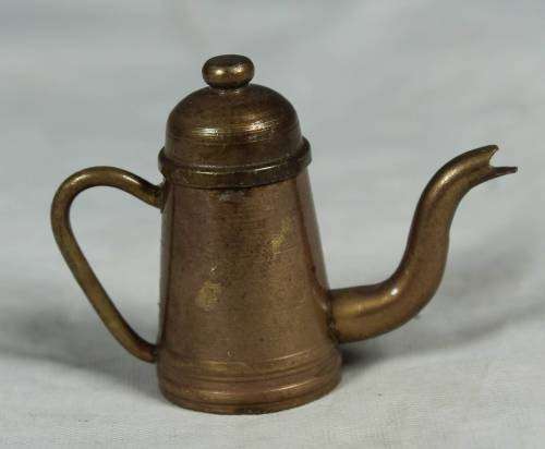 MINIATURE BRASS-COFFEE POT BID NOW!