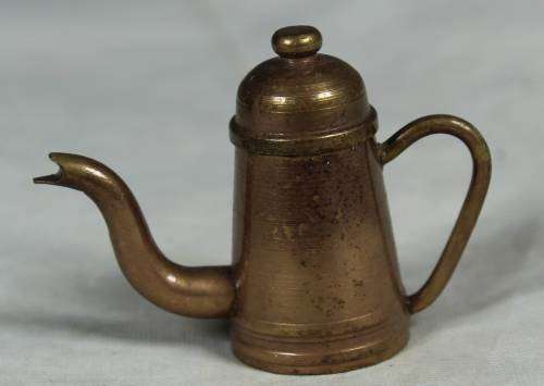 MINIATURE BRASS-COFFEE POT BID NOW!