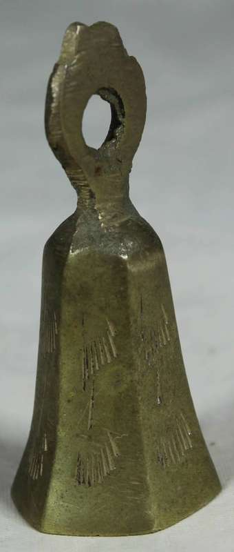 Miniature elongated brass bell