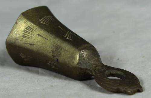 Miniature elongated brass bell