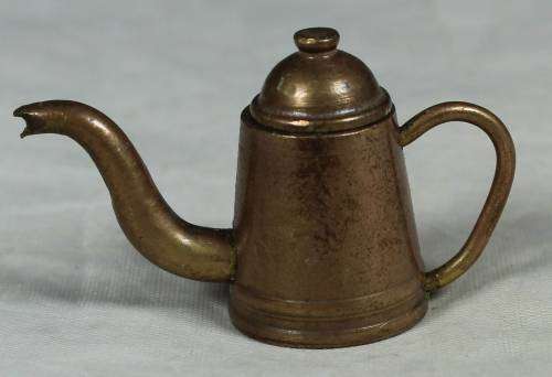 MINIATURE BRASS-COFFEE POT BID NOW!