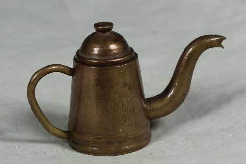 MINIATURE BRASS-COFFEE POT BID NOW!