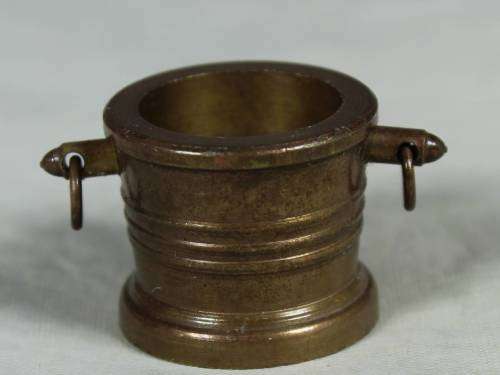 MINIATURE BRASS-SAND BUCKET BID NOW!