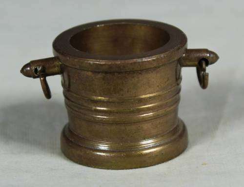 MINIATURE BRASS-SAND BUCKET BID NOW!