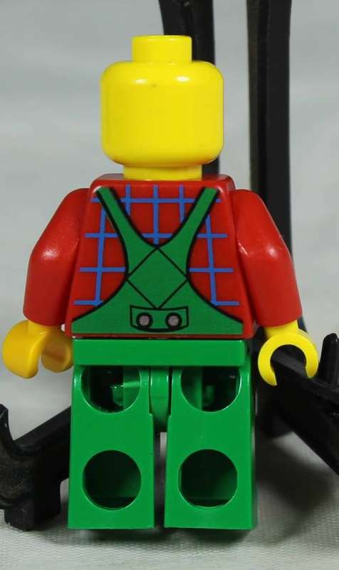 Lego mini figurine - Farmer in green overalls (2013 Holiday set HOL028)