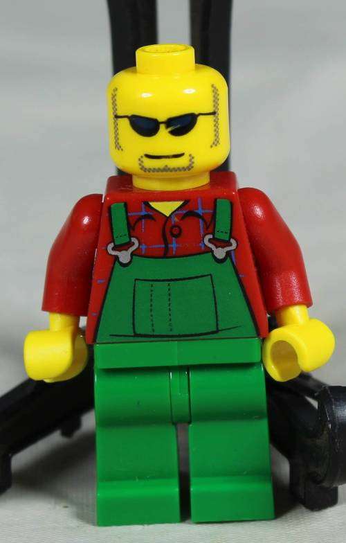 Lego mini figurine - Farmer in green overalls (Winter village cottage CTY0326)