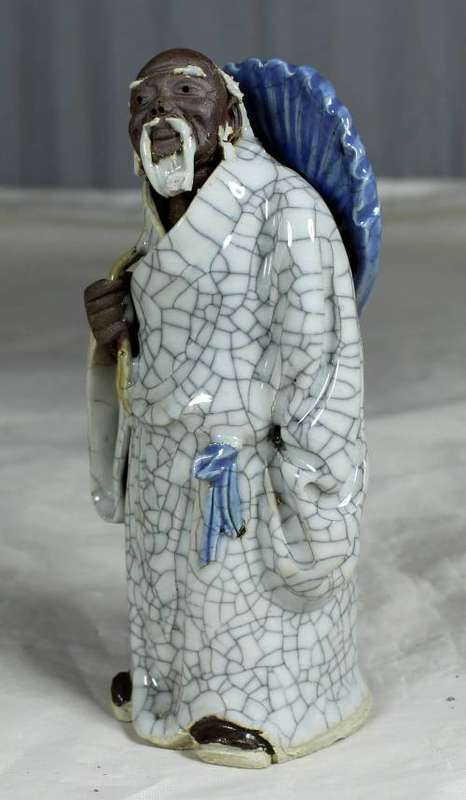 Collectible mud men -  old man with a special robe
