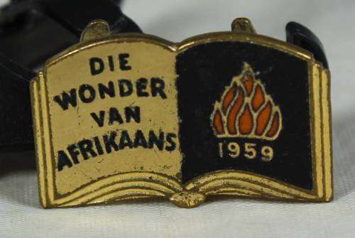 DIE WONDER VAN AFRIKAANS(1959 PIN) BID NOW !!