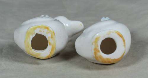 PAIR OF MINIATURE DUCKS WITH FLOWERS(BEAUTIFUL) BID NOW !!