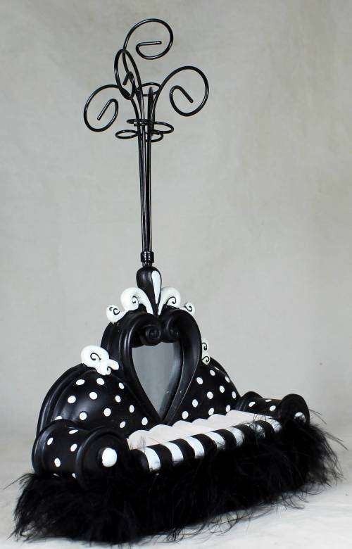 Vintage piano necklace stand