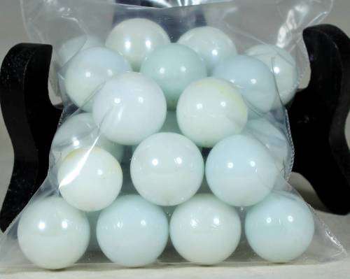 VINTAGE COLLECTION OF 30 PURE WHITE MARBLES-A MUST HAVE-BID NOW!