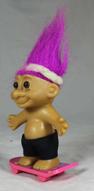 Russ Troll on a skateboard
