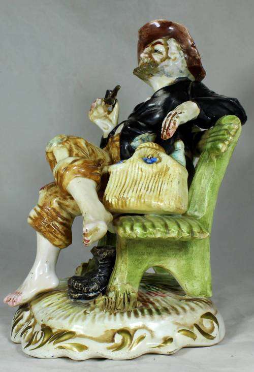 Capodimante - tramp sitting on a bench