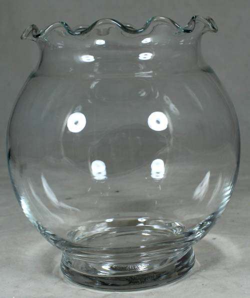 GLASS BULBOUS VASE