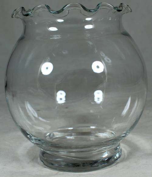 GLASS BULBOUS VASE