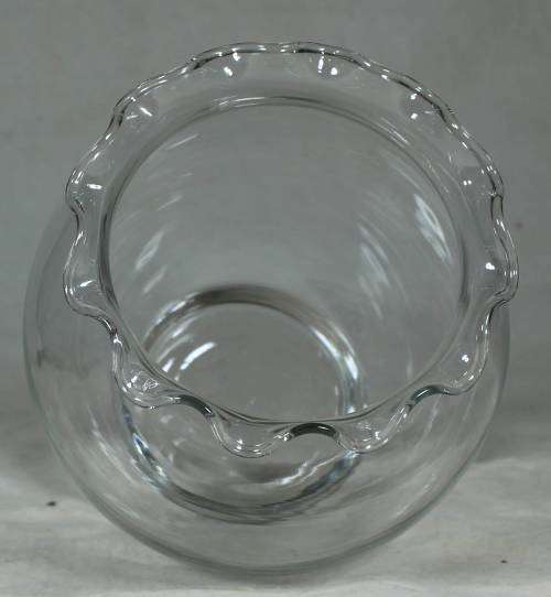 GLASS BULBOUS VASE