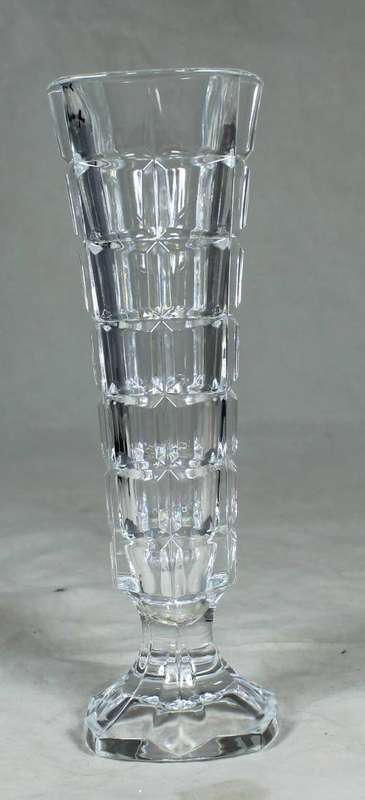Fluted glass vase