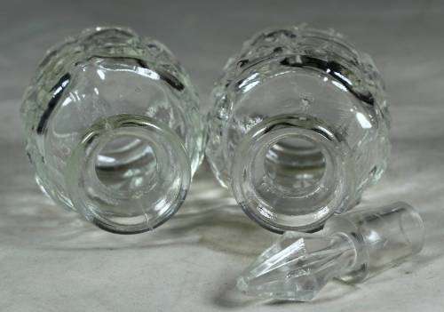 PAIR OF CONDIMENT GLASS HOLDERS