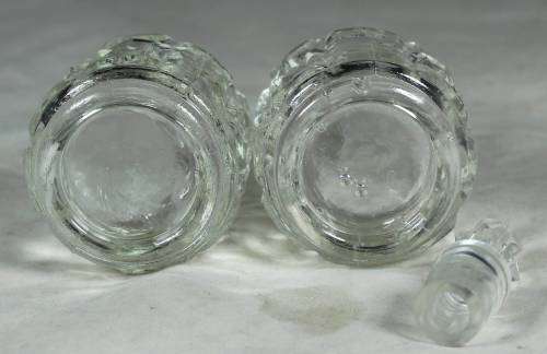 PAIR OF CONDIMENT GLASS HOLDERS