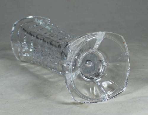 Footed glass vase