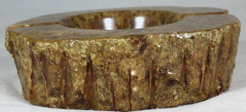 Genuine alabaster hand carved ashtray