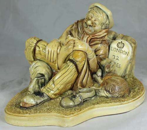 Nature craft - tramp with his dog resting