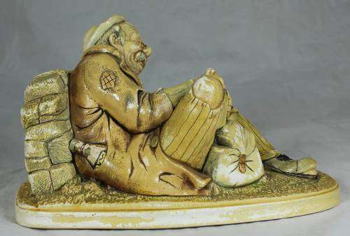 Nature craft - tramp with his dog resting