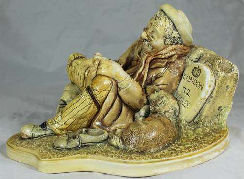Nature craft - tramp with his dog resting