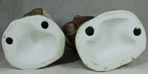Pair of tall figurines - farmer and his wife