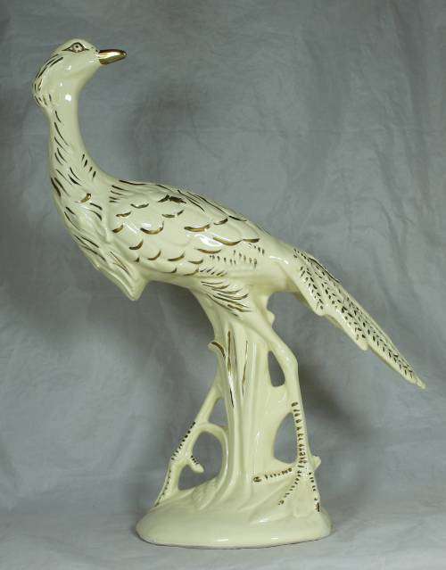 Large porcelain peacock