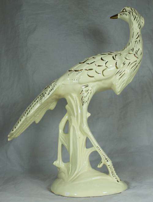 Large porcelain peacock