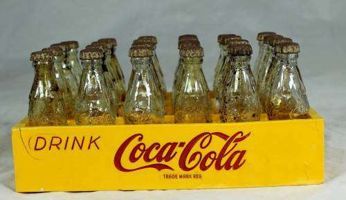 Miniature tray of 24 Coca Cola bottles