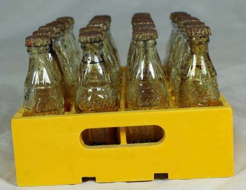 Miniature tray of 24 Coca Cola bottles