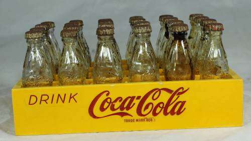 Miniature tray of 24 Coca Cola bottles