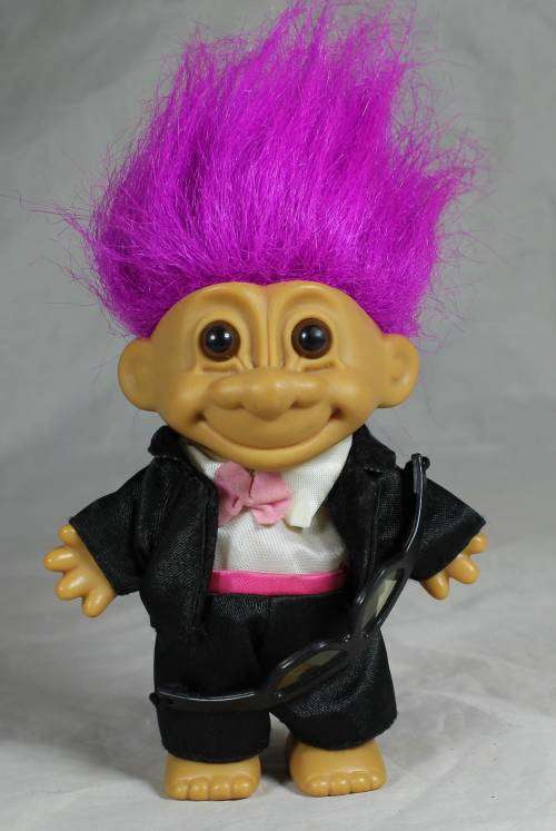 Russ Troll Doll Made In China - Groom With Glasses
