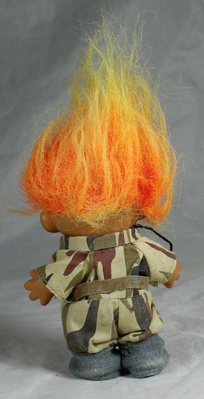 RUSS TROLL DOLL MADE IN CHINA-SOLDIER IN CAMO-BID NOW!