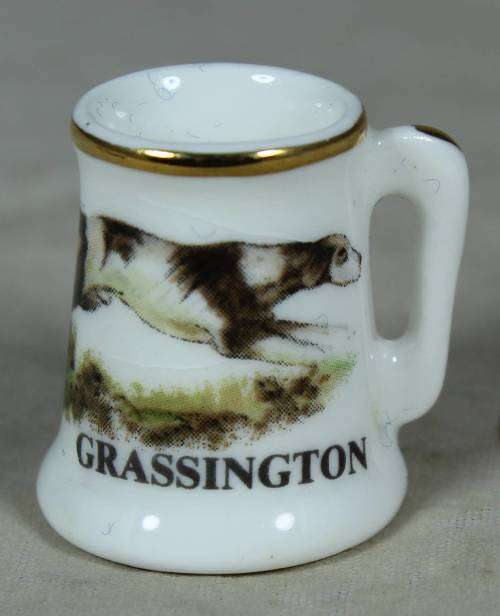 MINIATURE BOWLAND GRASSINGTON MUG (FINE BONE CHINA ENGLAND) BID NOW!!!!!