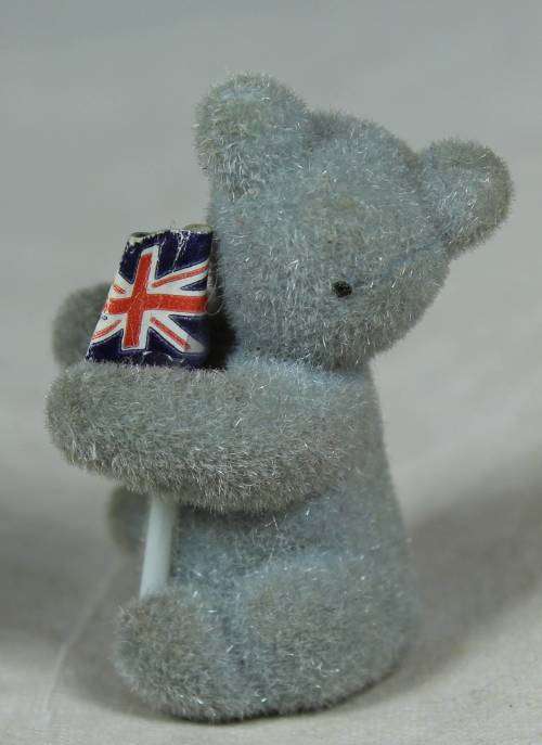 Miniature Suede Koala with Australian Flag