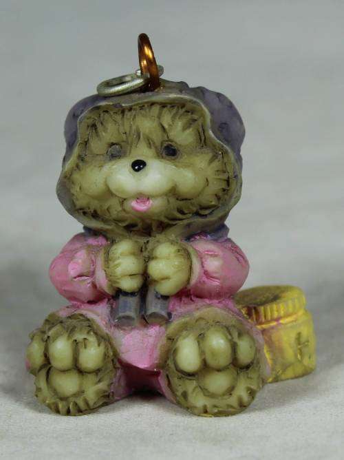 Miniature bear with a hat - pendant