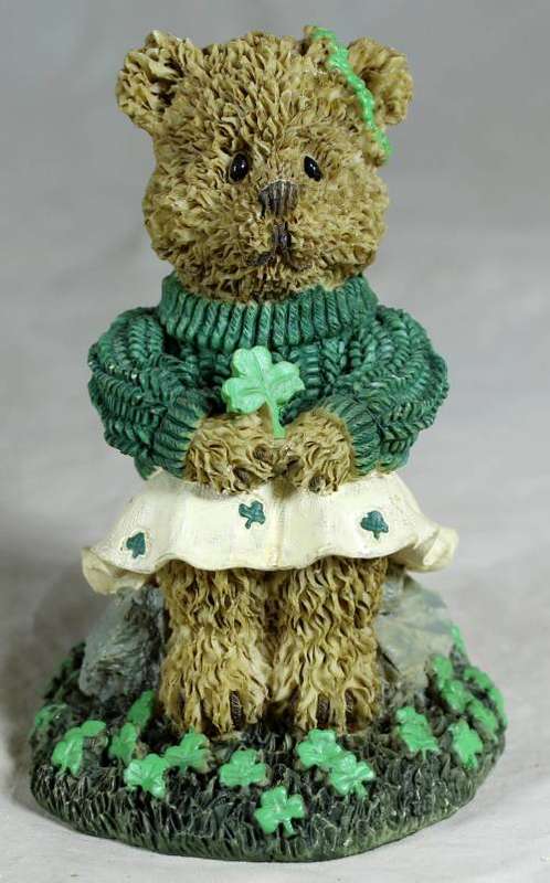 Irish bear in her St. Patrick's outfit
