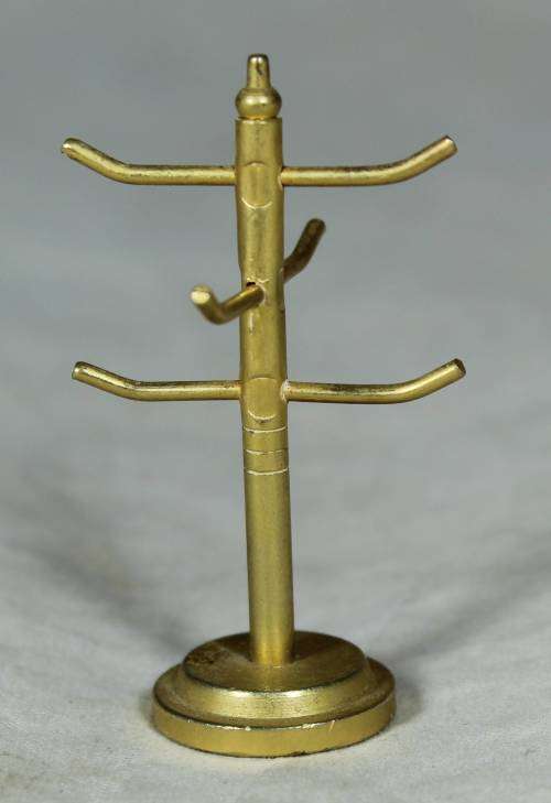 MINIATURE BRONZE COAT RACK-BID NOW!!