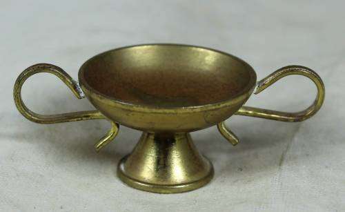 Miniature brass fruit center piece