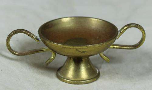 Miniature brass fruit center piece