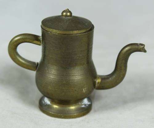 MINIATURE BRASS COFFEE POT-BID NOW!!