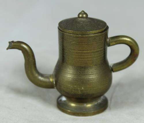 MINIATURE BRASS COFFEE POT-BID NOW!!