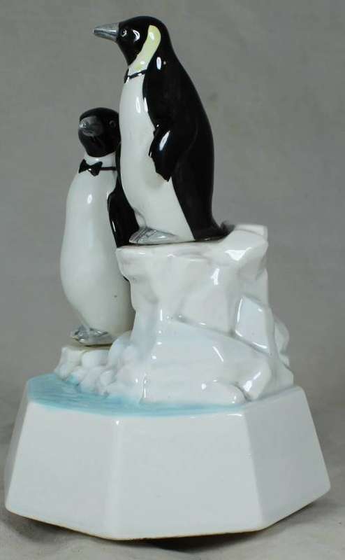 Porcelain Penguin music box