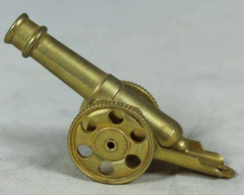 Miniature brass cannon