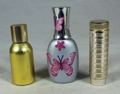 SET OF THREE BOTTLES EMPTY (BEAUTIFUL) BID NOW!!