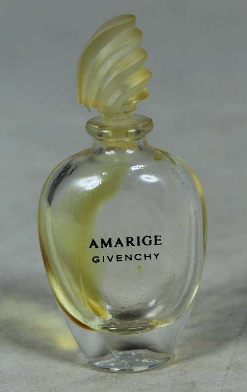 MINIATURE EMPTY AMARIGE GIVENCHY 4ML PERFUME BOTTLE(BEAUTIFUL) BID NOW!!