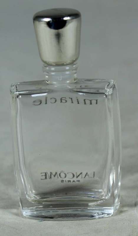 EMPTY MINIATURE LANCOME MIRACLE PERFUME BOTTLE(BEAUTIFUL) BID NOW!!